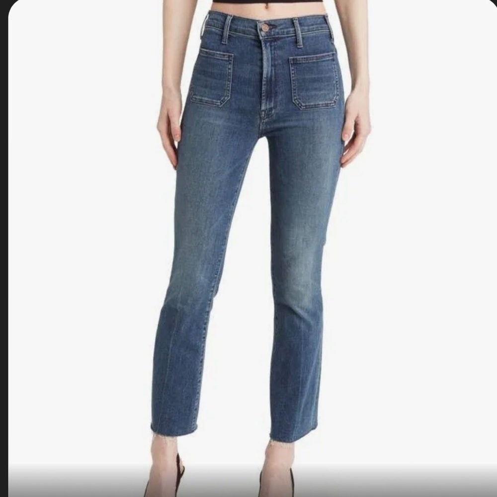 Mother The Hustler High Waist Ankle Flare Jeans Size 28